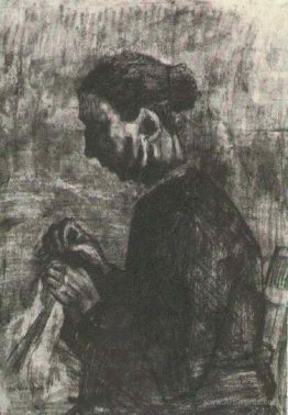 Sien, Sewing, Half-Figure