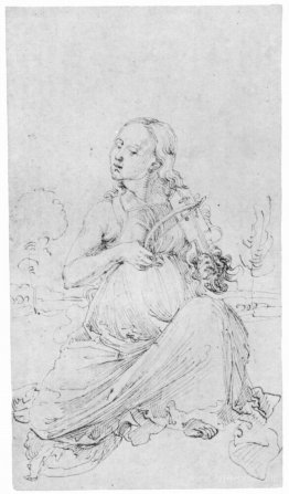 Drawing from the "Tarot" The Muse Thalia 