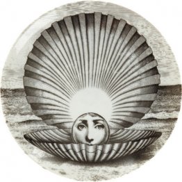 Theme & Variation Decorative Plate #274 (Face in Clamshell)