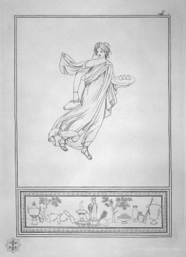 Bacchante carrying a jar of fruit