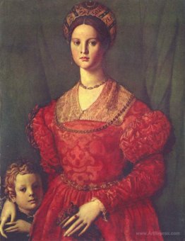 Portrait of young woman with her son