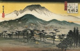 Evening view of a temple in the hills