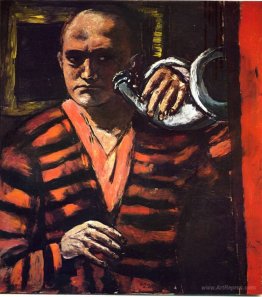 Self-Portrait with Trumpet