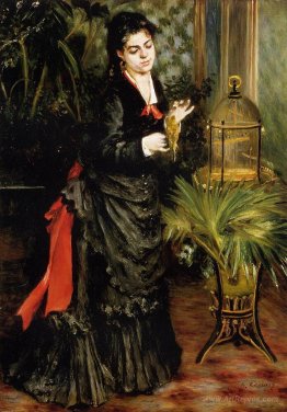 Woman with a Parrot (Henriette Darras)