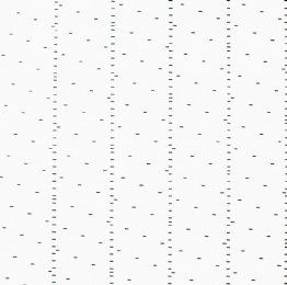 Every 15 cms, every 16 cms (dash of one cm long)