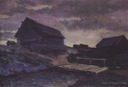 Landscape with cottages