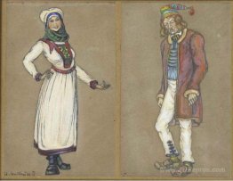 Sketches of costumes for "Peer Gynt"