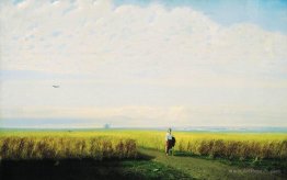 Steppe. Cornfield