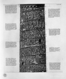 View of main facade of the Trajan Column, six boards together