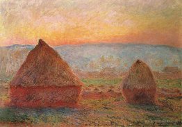 Grainstacks at Giverny, Sunset