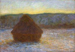 Grainstack, Thaw, Sunset