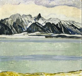 Lake Thun with Stockhornkette in Winter
