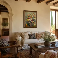 Vase of Chrysanthemums — Italian Villa