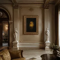 Portrait of a Bearded Man in Black Beret — Historic Mansion