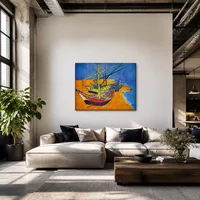 Fishing Boats on the Beach at Saintes-Maries-de-la-Mer — Modern Loft