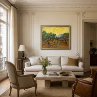 Olive Trees with Yellow Sky and Sun — Paris Apartment