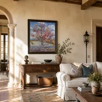 Peach Tree in Bloom (in memory of Mauve)  — Italian Villa