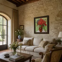 Red Poppies and Daisies — Italian Villa