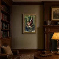 Vase of Hollyhocks — Classic Library