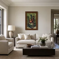 Vase of Hollyhocks — Art Collector Home