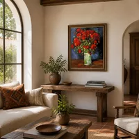 Vase with Red Poppies — Mediterranean House