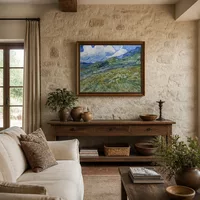 Wheatfield with Mountains in the Background  — Italian Villa