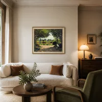 Adolphe Monet Reading in the Garden — Boutique Hotel