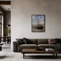 Boat at Low Tide at Fecamp — Modern Loft