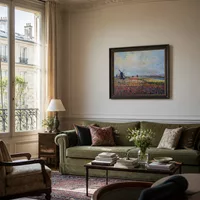 Fields of Flowers and Windmills near Leiden — Paris Apartment