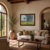 Sunlight Effect under the Poplars — Italian Villa