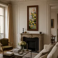 Vase of Dahlias — Paris Apartment