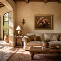 Vase of Peonies — Italian Villa
