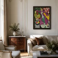 Woman in a Purple Coat  — Paris Apartment