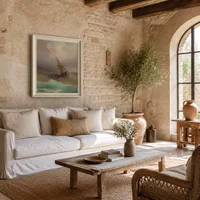 Ship in the Stormy Sea — Mediterranean House