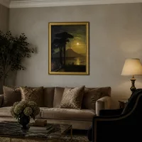 The Bay of Naples at moonlit night. Vesuvius — Boutique Hotel
