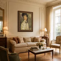 Woman with a Black Tie — Paris Apartment