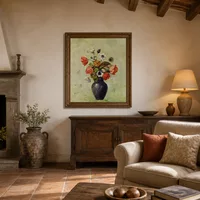 Anemones and Poppies in a Vase — Italian Villa