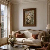 Girl with mandolin (Fanny Tellier) — Paris Apartment