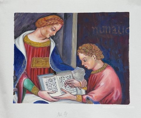 This painting, hand-painted by our artists