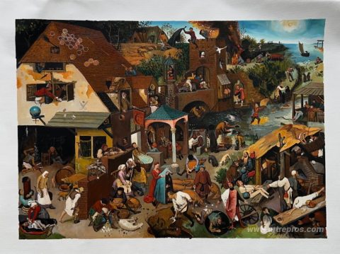 This painting, hand-painted by our artists