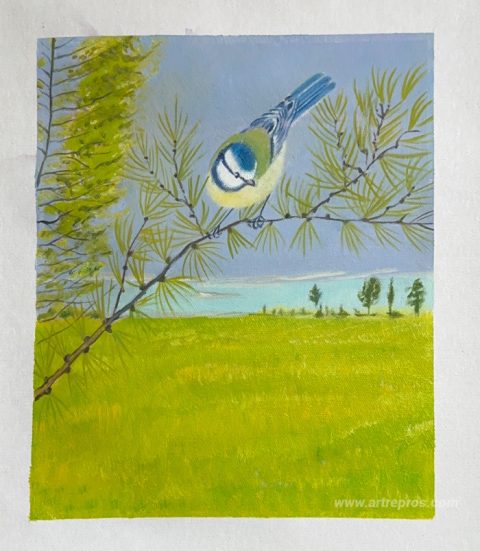 This painting, hand-painted by our artists