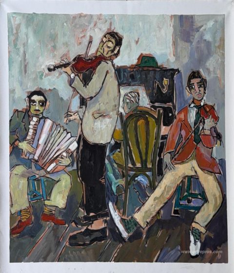 This painting, hand-painted by our artists