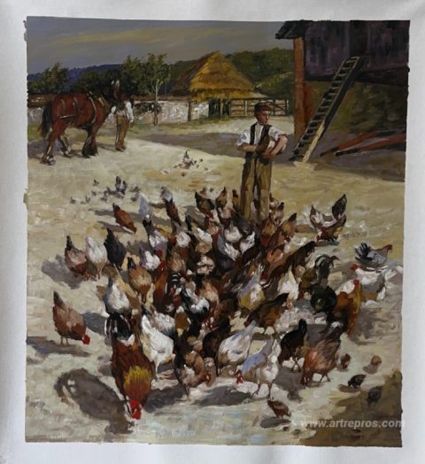 This painting, hand-painted by our artists
