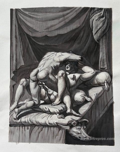 This painting, hand-painted by our artists