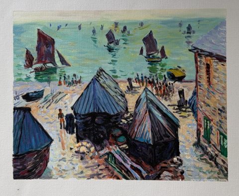 This painting, hand-painted by our artists