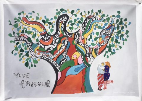 This painting, hand-painted by our artists