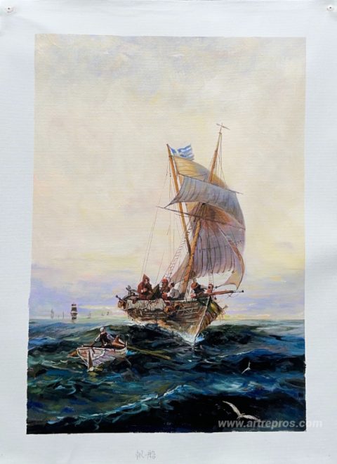 This painting, hand-painted by our artists