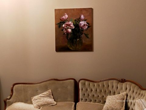 Vase of Peonies