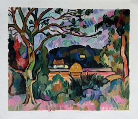 This painting, hand-painted by our artists