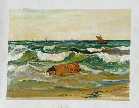 This painting, hand-painted by our artists